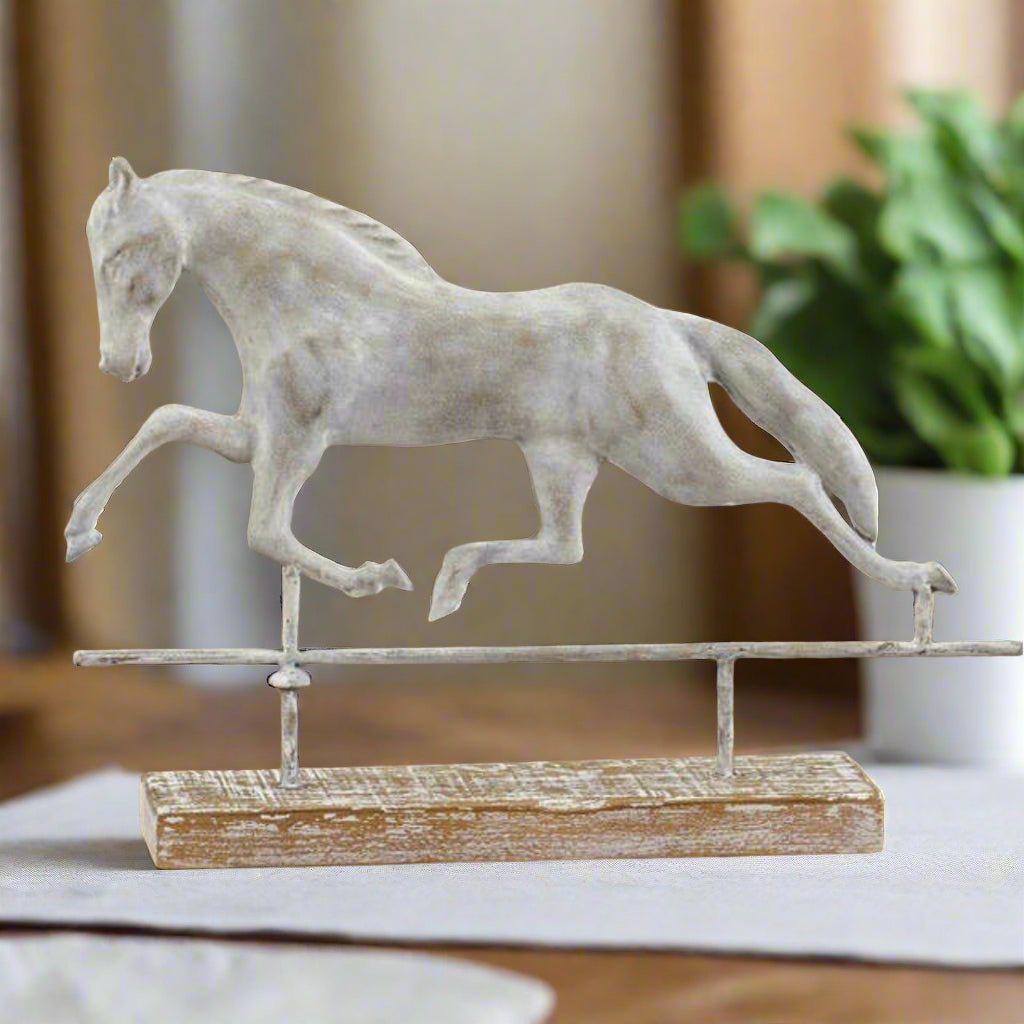 Primitive Ragon House Horse on Weathervane on Base 14.25" - The Primitive Pineapple Collection