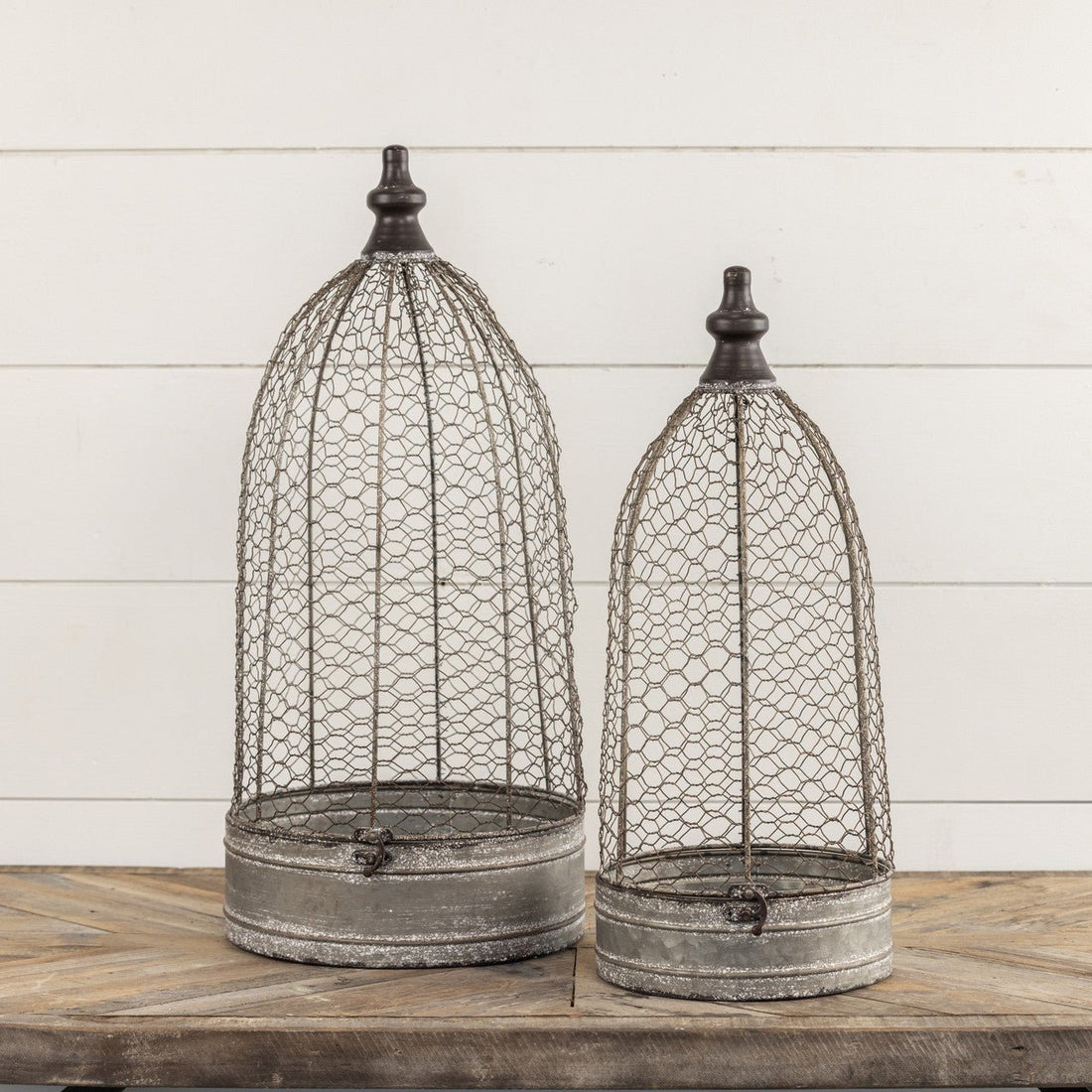 Primitive Ragon House Spring 2 pc Metal Garden Trellis Planters E234407 - The Primitive Pineapple Collection