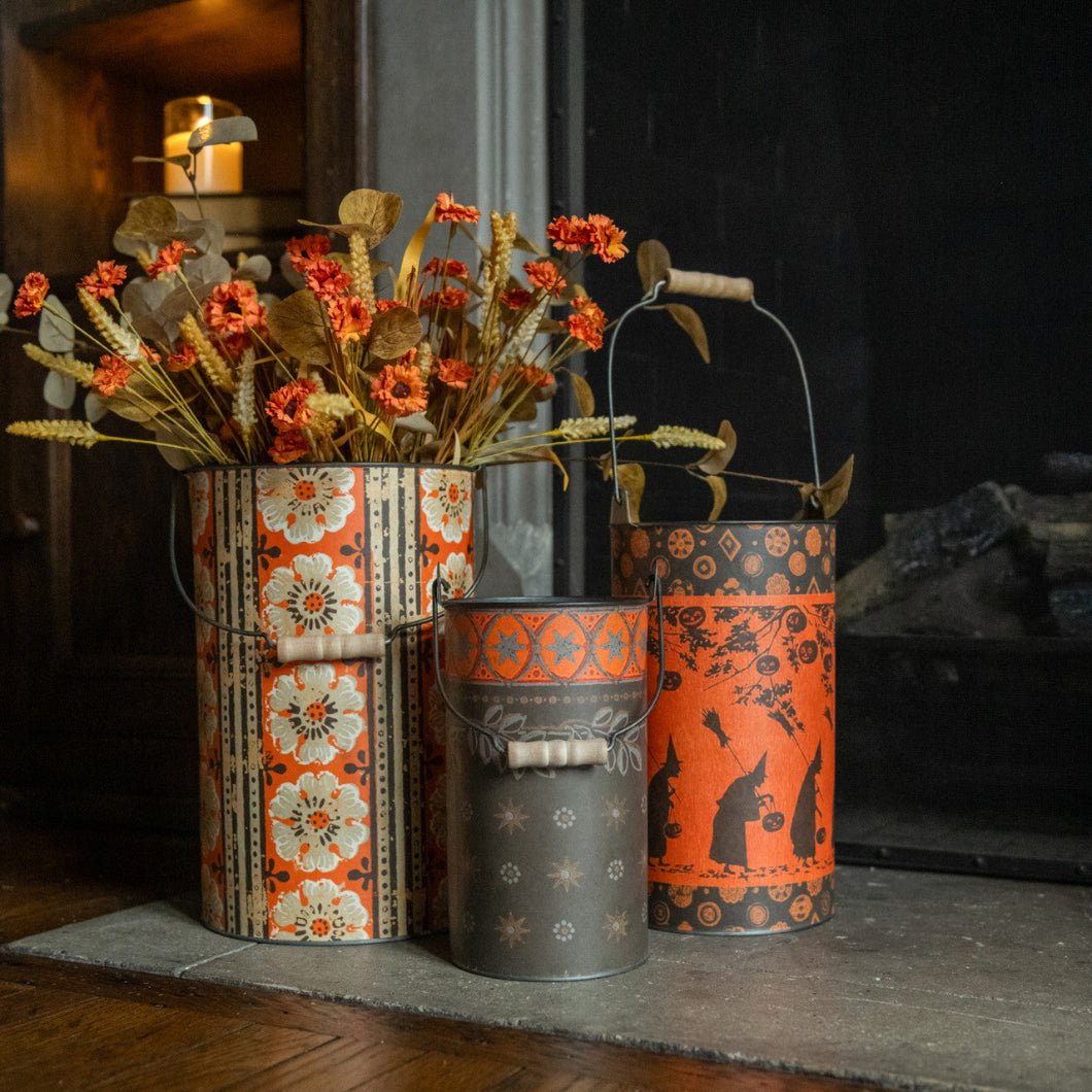 Ragon House Halloween 3 pc Spellbound Metal Buckets - The Primitive Pineapple Collection