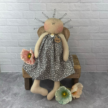 Honey and Me Farmhouse Hope the Inspirational Angel Girl Doll 15&quot; - The Primitive Pineapple Collection