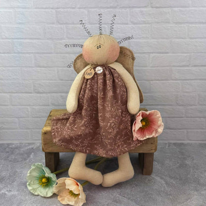 Honey and Me Farmhouse Faith the Inspirational Angel Girl Doll 15&quot; - The Primitive Pineapple Collection