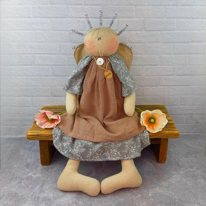 Honey and Me Farmhouse Sparkle the Inspirational Angel Girl Doll 22&quot; - The Primitive Pineapple Collection
