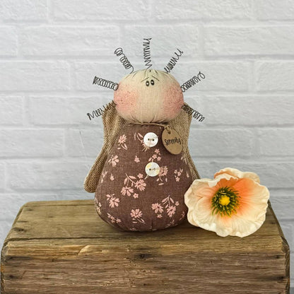 Honey and Me Farmhouse Serenity the Inspirational Baby Angel Girl Doll - The Primitive Pineapple Collection