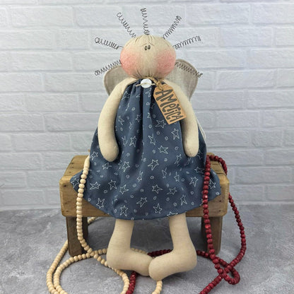 Honey and Me Farmhouse America the Americana Angel Doll 15&quot; - The Primitive Pineapple Collection