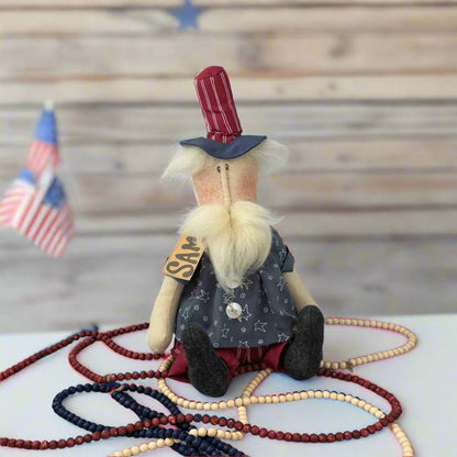 Honey and Me Americana Sam the Uncle Sam Doll - The Primitive Pineapple Collection