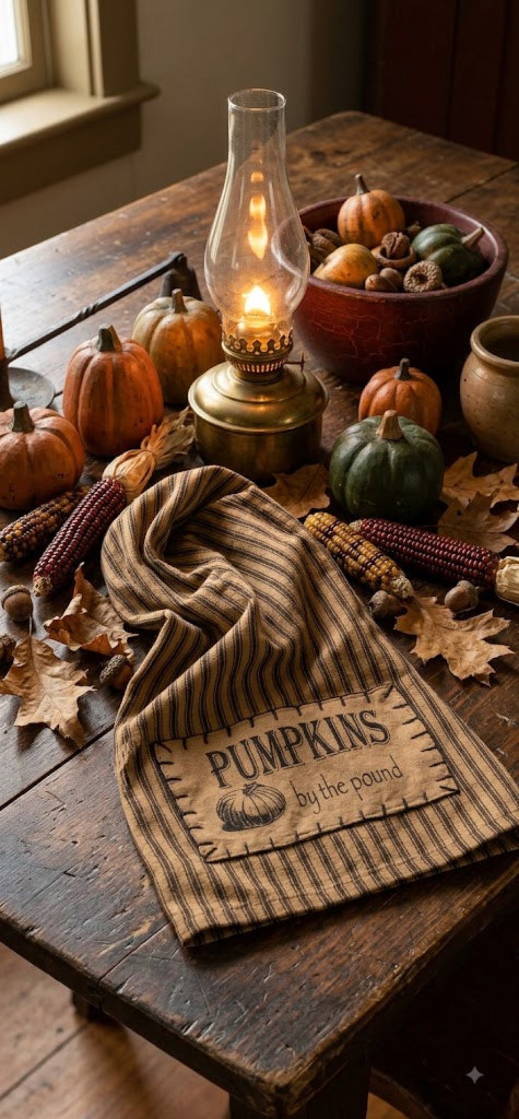 Primitive Farmhouse Fall Pumpkins By The Pound Towel
