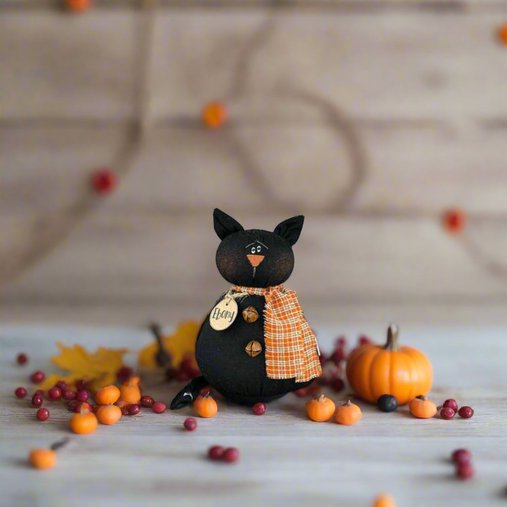 Honey and Me Fall Halloween Ebony the Baby Cat - The Primitive Pineapple Collection