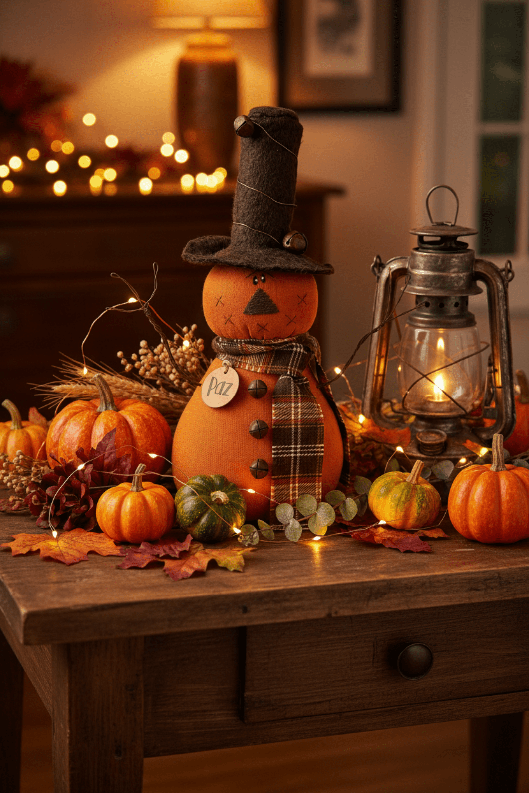Honey and Me Halloween Paz the Jingle Bell Jack-O-Lantern - The Primitive Pineapple Collection