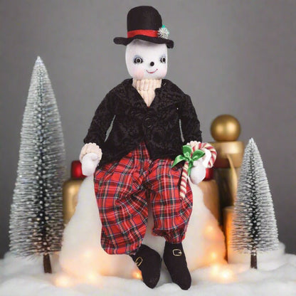 Christmas Collectable Gathered Traditions Byron Snowman Figurine By Joe Spencer - The Primitive Pineapple Collection