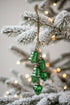 Farmhouse Christmas Festive Tree + Acorn Cluster Green Glass Ornaments - The Primitive Pineapple Collection