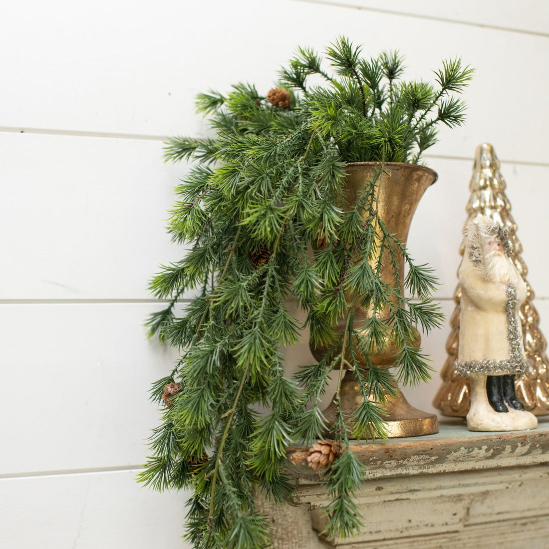 Ragon House Primitive 31" European Larch Hanging Bush with Pinecones - The Primitive Pineapple Collection