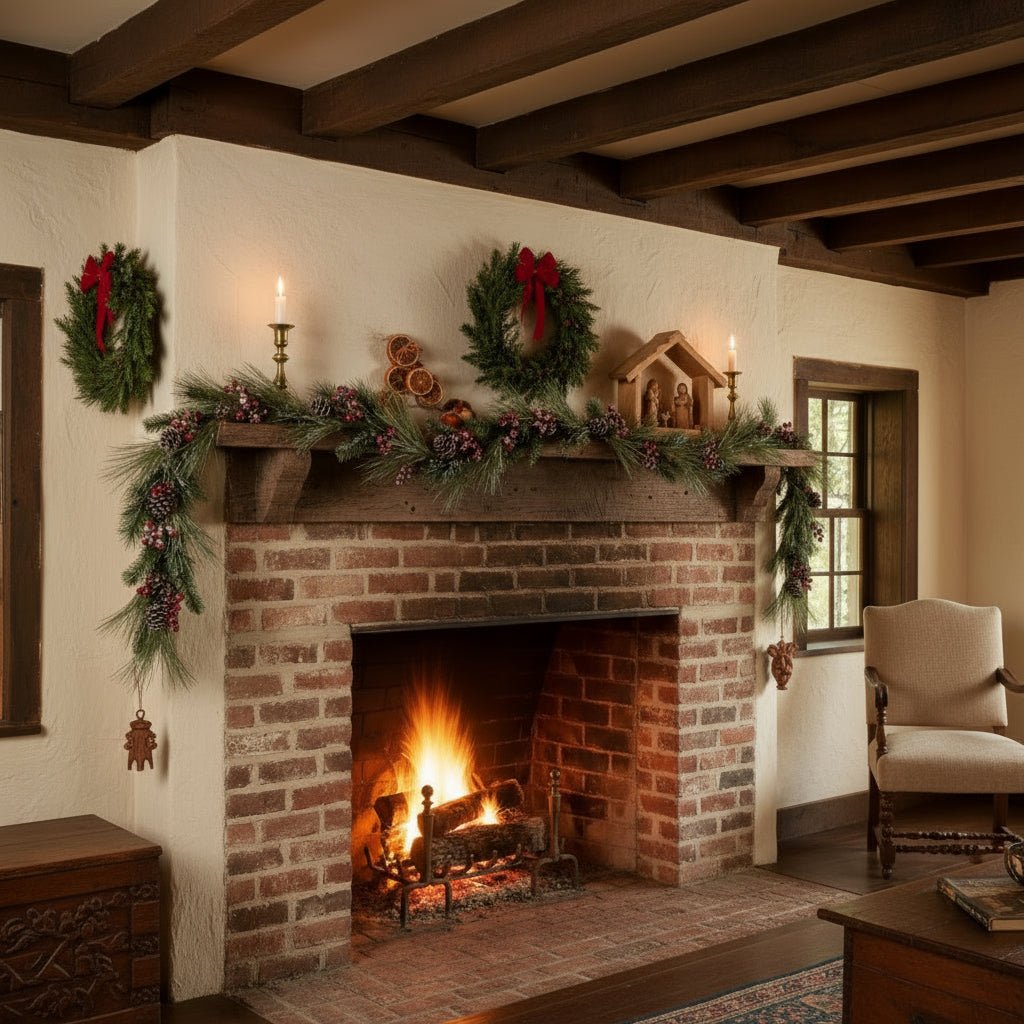 Christmas Ragon House 6 FT Frosted Pine, Berries and Pinecone Garland - The Primitive Pineapple Collection