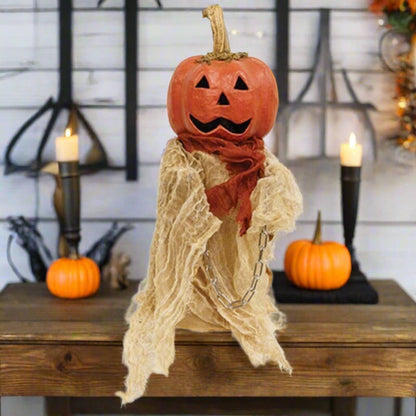 Primitive Handcrafted USA Halloween Jonah Jack O Ghost 12&quot;H - The Primitive Pineapple Collection