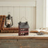 Primitive Wood Burgundy Saltbox House Ornament - 4.5" - The Primitive Pineapple Collection