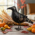 Primitive Halloween Fall Recycled Metal Black Crow 9" - The Primitive Pineapple Collection