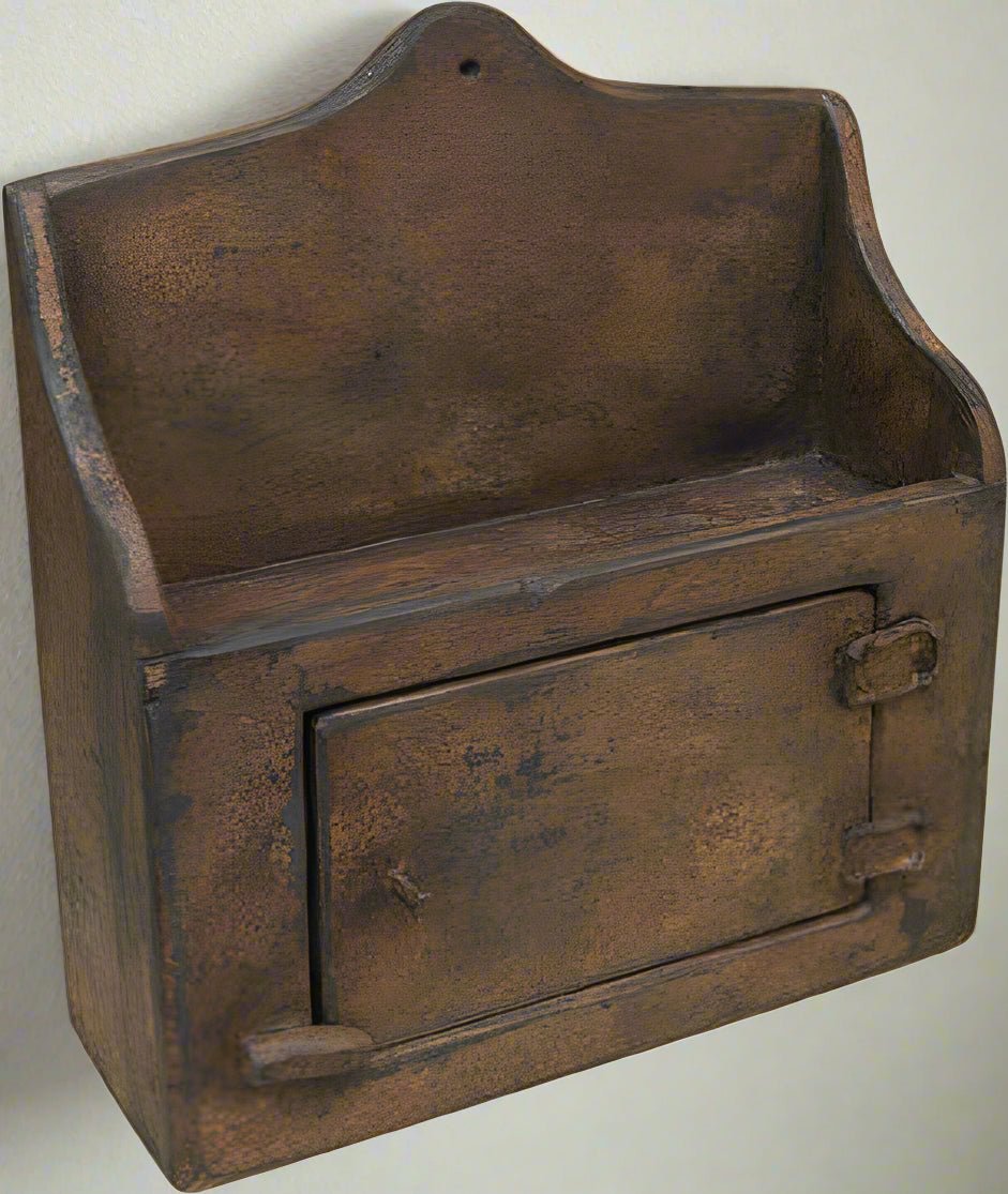 Primitive Handcrafted Distressed Aged Wood Thermostat Cabinet - The Primitive Pineapple Collection