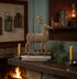 Ragon House 16" Primitive Distressed Metal Reindeer on Wood Base - The Primitive Pineapple Collection