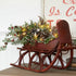 Ragon House 20" Primitive Distressed Metal Red Christmas Sleigh - The Primitive Pineapple Collection