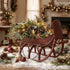 Ragon House 20" Primitive Distressed Metal Red Christmas Sleigh - The Primitive Pineapple Collection