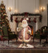 Ragon House Christmas 35.75" Retro Santa with Holly Metal Dummy Board - The Primitive Pineapple Collection
