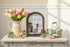Handcrafted Retro 8" Canvas on Wood Arch Top Farmhouse Laundry Baskets Framed Art - The Primitive Pineapple Collection