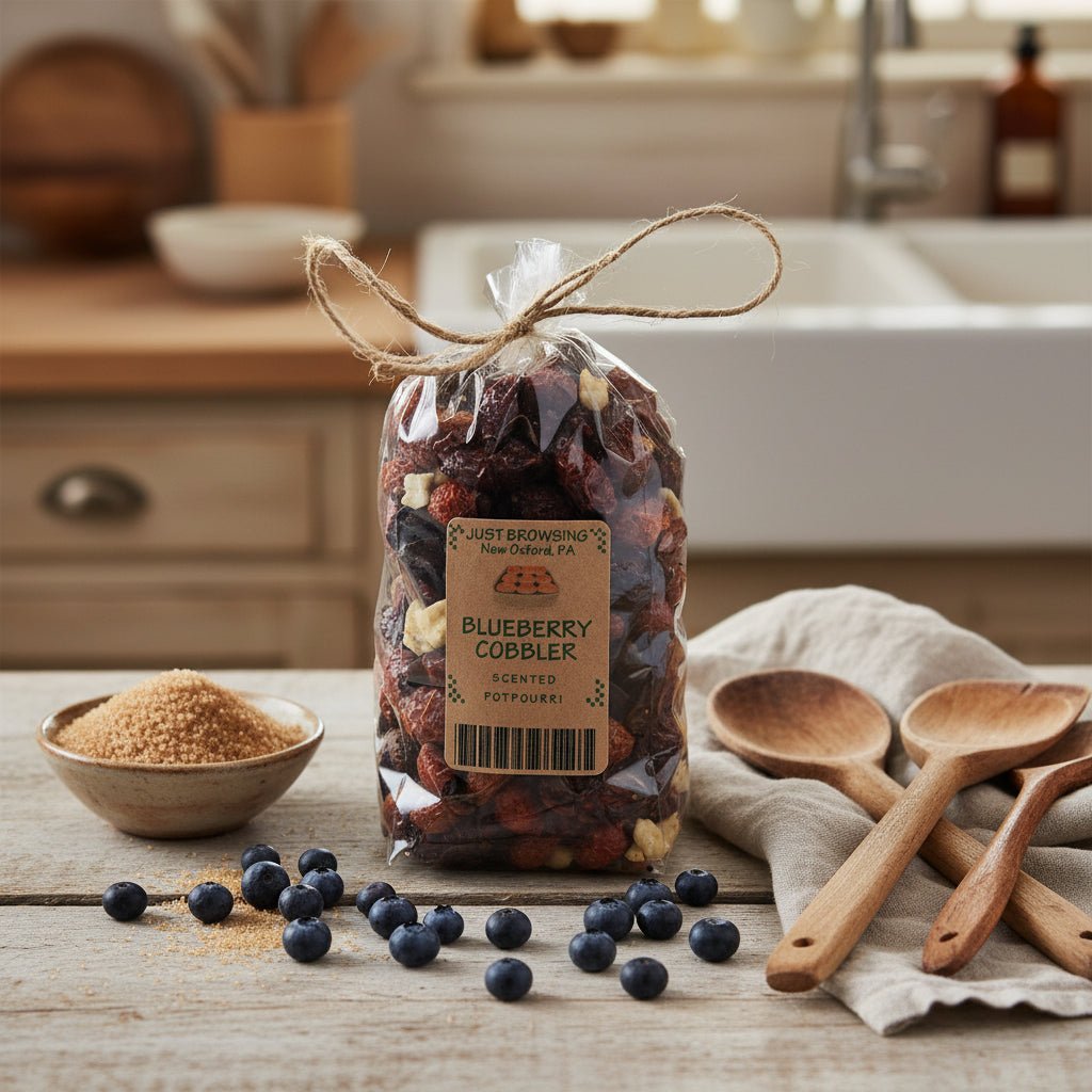 Handcrafted USA Farmhouse Blueberry Cobbler Potpourri w/Rosehips - The Primitive Pineapple Collection