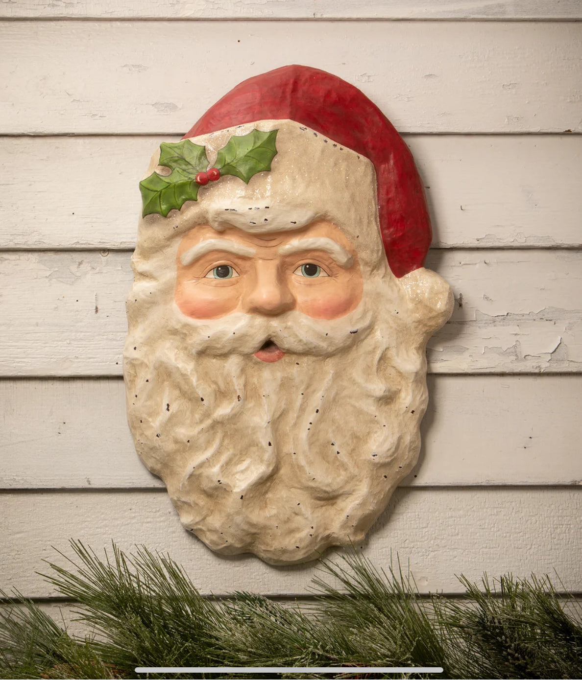 Bethany Lowe Christmas Vintage 20.5” Large Vintage Santa Head TD3176