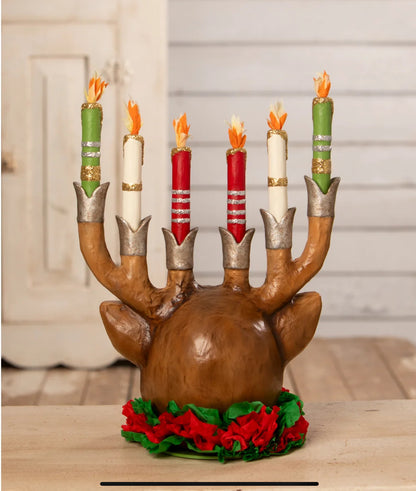 Bethany Lowe Christmas 12.75” Retro Reindeer Candelabra TD3168