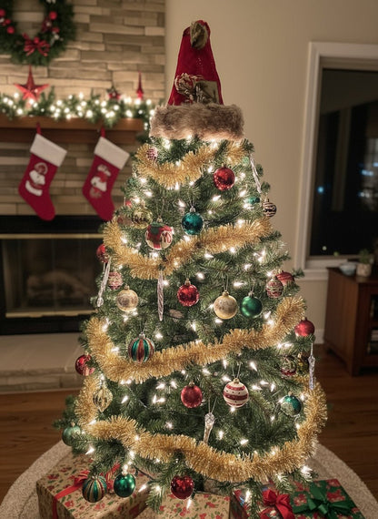 Primitive Christmas Handcrafted Red Santa Hat Centerpiece/Tree Topper - The Primitive Pineapple Collection