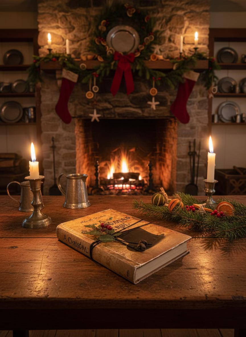 Christmas Handcrafted Vintage Look A Christmas Carol Holiday Book