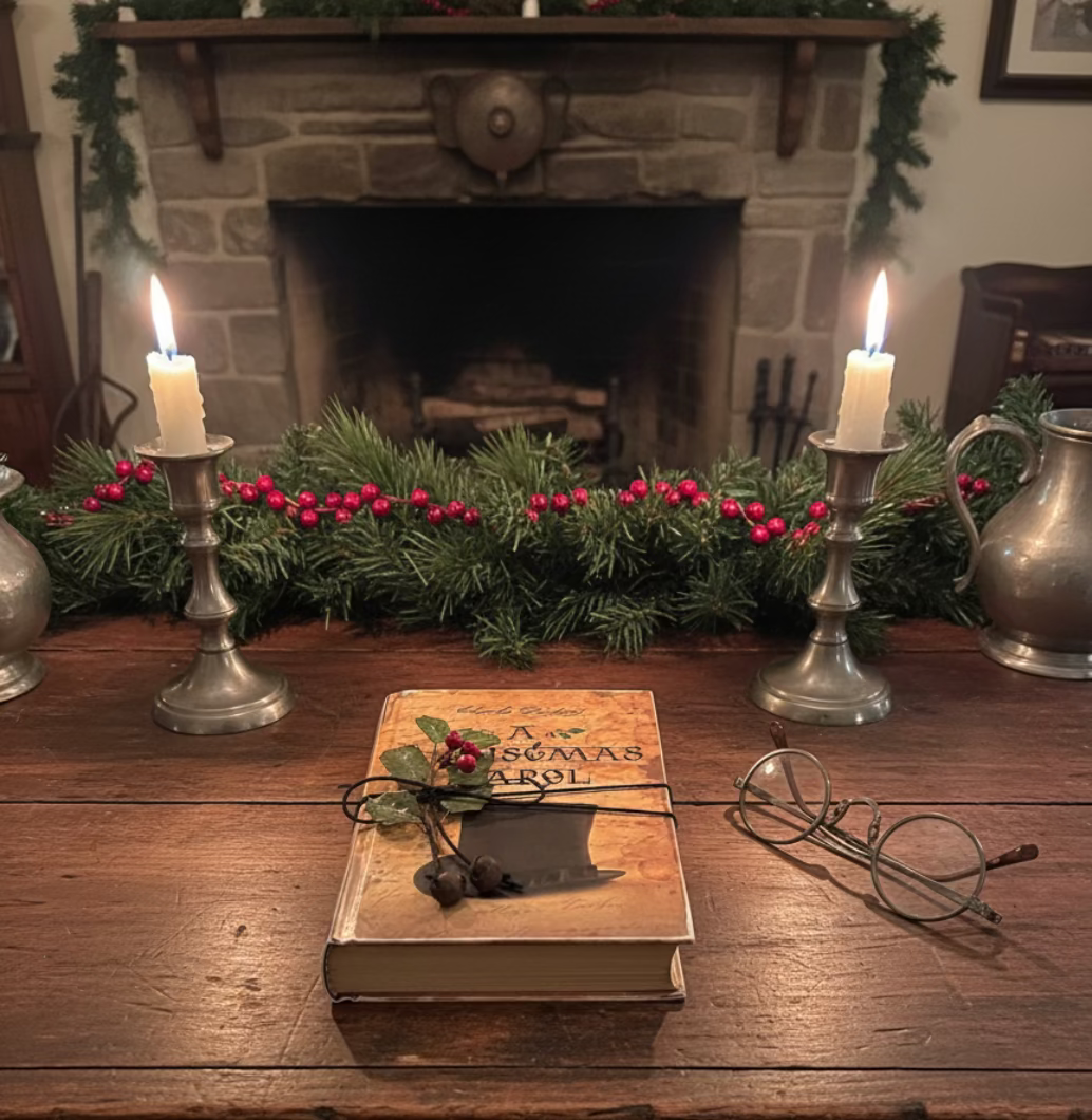Christmas Handcrafted Vintage Look A Christmas Carol Holiday Book