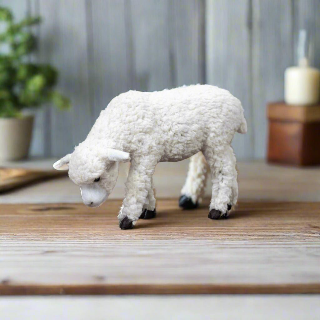 Primitive Ragon House 4&quot; Grazing Sheep Figurine - The Primitive Pineapple Collection
