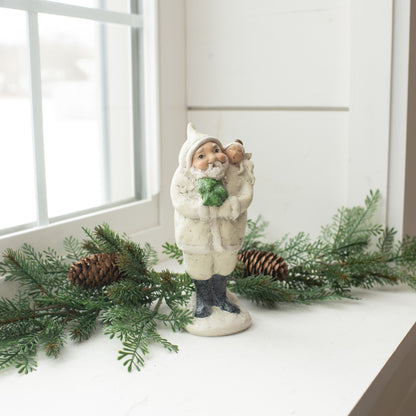 Ragon House Christmas 8&quot;Ivory Santa with Angel Figurine