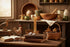 Primitive 6.25" Cinnamon Colored LED Taper Candle w/ Timer - The Primitive Pineapple Collection