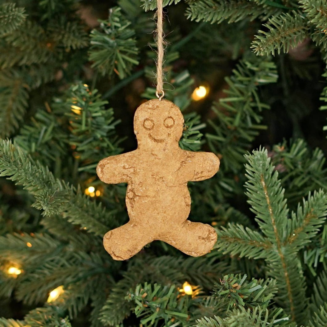 Primitive Christmas 3.75&quot; Gingerbread Man Cookie ornament - The Primitive Pineapple Collection