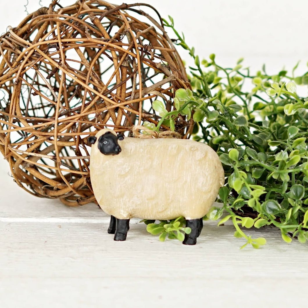 Primitive Country Sheep Ornament Shelf Sitter - The Primitive Pineapple Collection