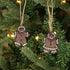 Primitive Christmas 2 pc Set of 2" Chocolate Gingerbread Kids Ornament - The Primitive Pineapple Collection
