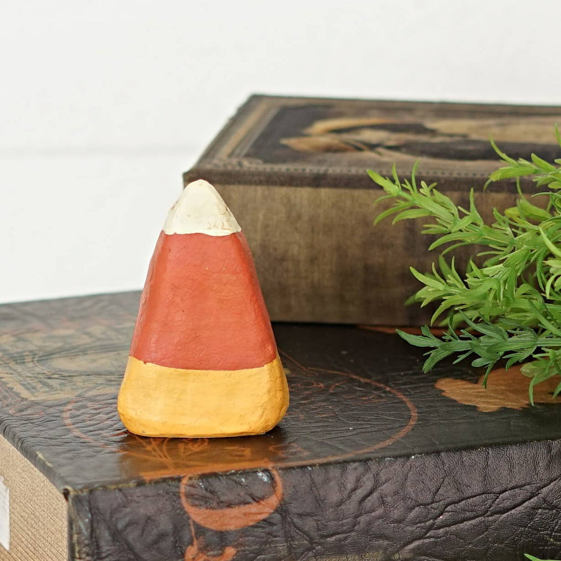 Primitive Rustic Halloween 3&quot; Candy Corn Shelf Sitter - The Primitive Pineapple Collection