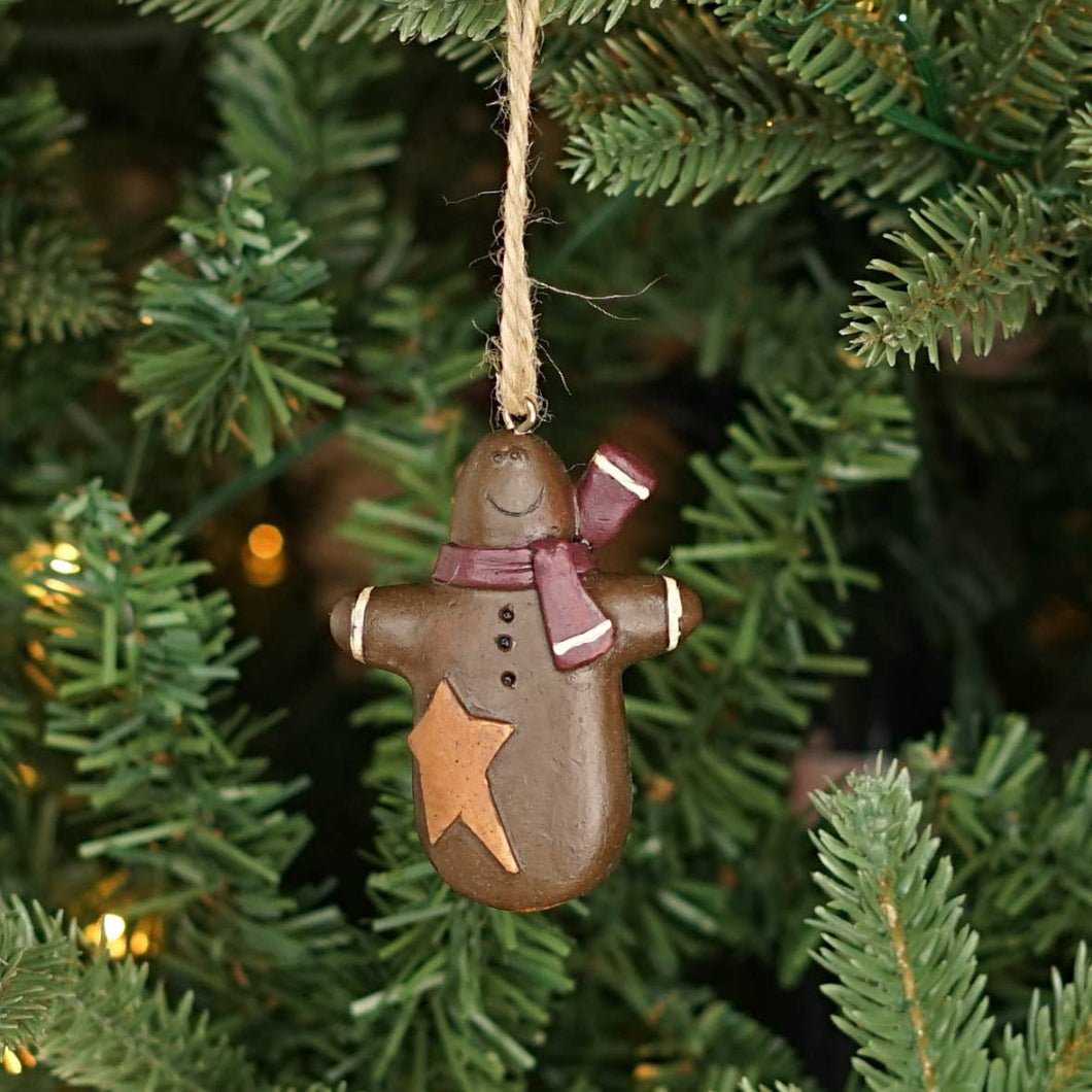 Primitive Christmas Old World Gingerman Ornament 2.5&quot; - The Primitive Pineapple Collection