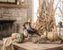 Primitive Halloween Fall Recycled Metal Black Crow w/ Witch Hat 11" - The Primitive Pineapple Collection