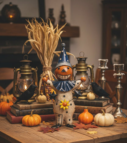 Primitive Halloween Recycled Metal Henry Pumpkin Man - The Primitive Pineapple Collection