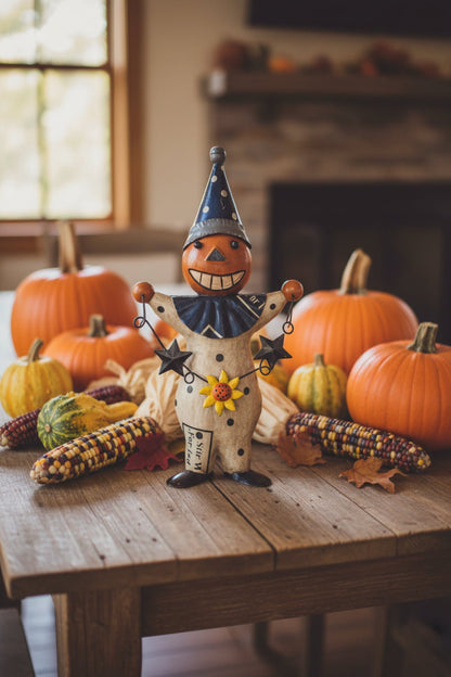 Primitive Halloween Recycled Metal Henry Pumpkin Man - The Primitive Pineapple Collection