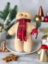 Primitive Handcrafted Christmas 15" Large Scented Gingerbread Doll w/ Scarf and Greens - The Primitive Pineapple Collection
