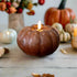 Ragon House Fall Halloween 3.5" Bronze Short Pumpkin Candle w/ Timer - The Primitive Pineapple Collection
