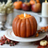 Ragon House Fall Halloween 5" Orange 3D Flame Pumpkin Candle w/ Timer - The Primitive Pineapple Collection