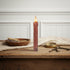 Primitive/Country Burgundy 7" Battery Operated Flameless Taper Candle W/ Timer - The Primitive Pineapple Collection
