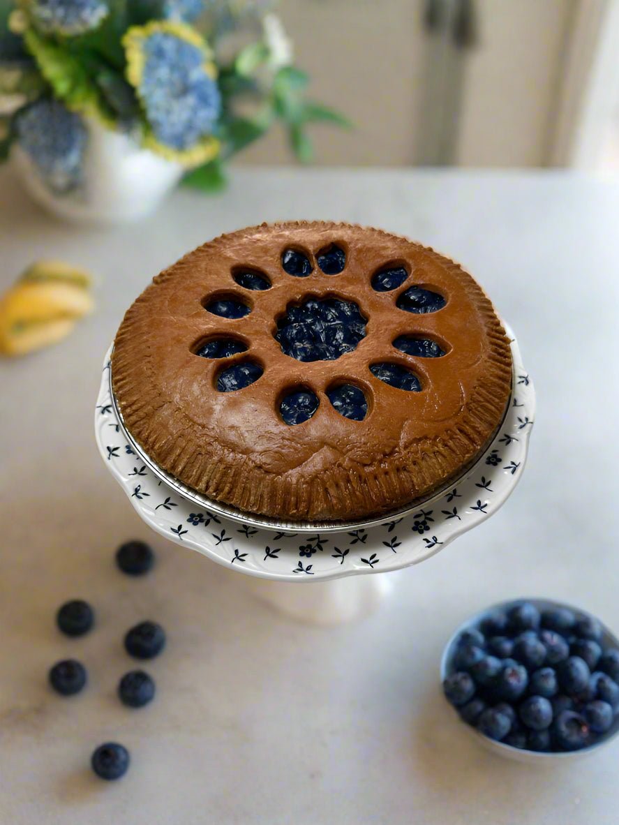Primitive Colonial Handcrafted 9” Blueberry Pie Choice of Scent - The Primitive Pineapple Collection