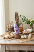 Primitive Handcrafted Spring Skinny Stump Easter Bunny with Egg - The Primitive Pineapple Collection