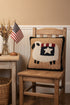 Primitive/Country Folk art Hooked 14” Liberty Sheep Hooked Pillow - The Primitive Pineapple Collection