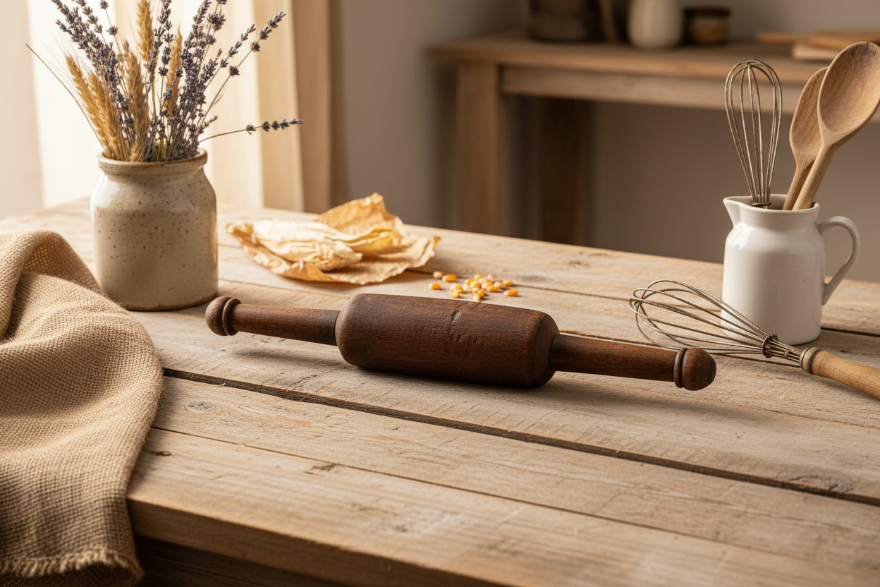Primitive Vintage Distressed Wood Rolling Pins